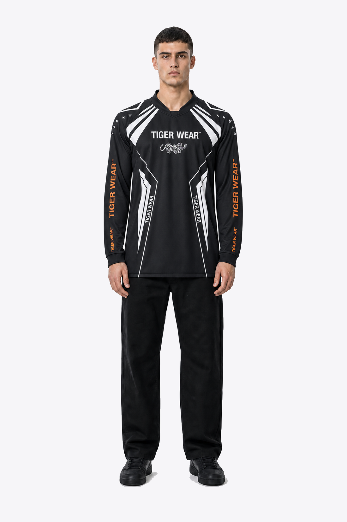 Athletics Practice Pro Jersey worn by male model, front view