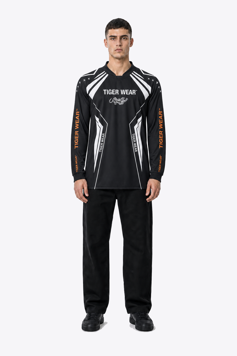 Athletics Practice Pro Jersey worn by male model, front view