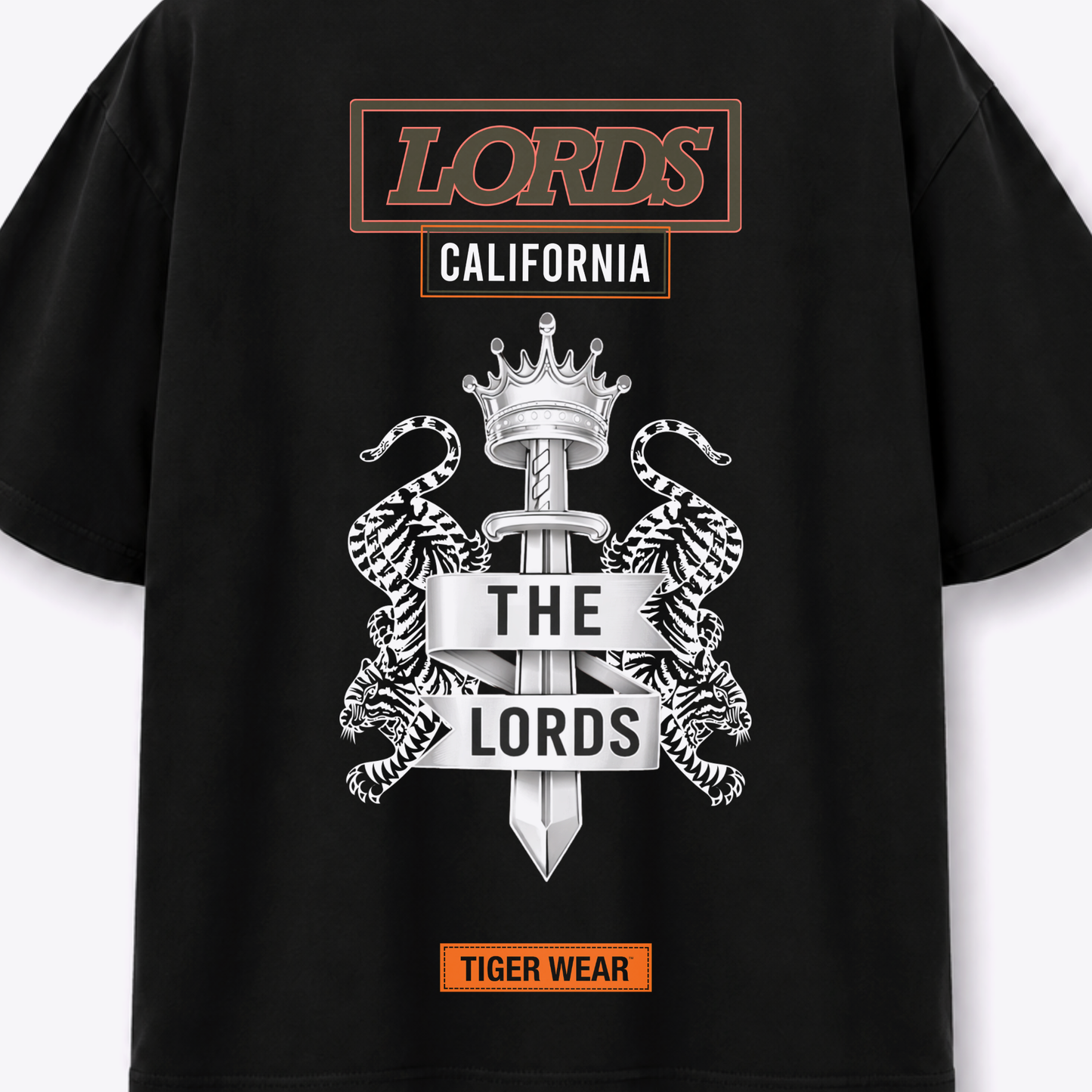 Lords x Tigerwear California Tee, back print detail