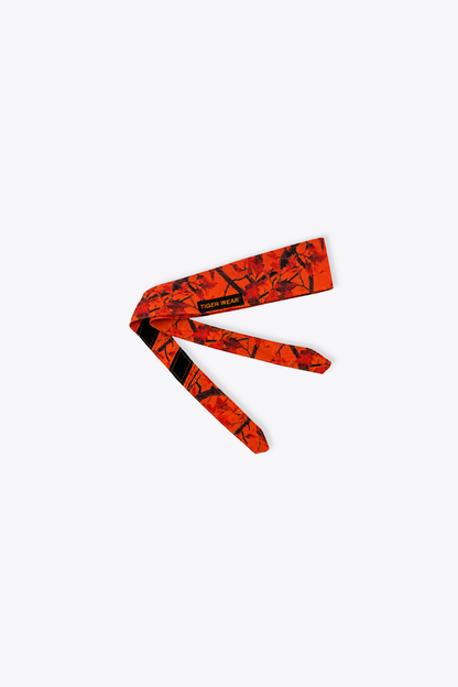 Signal Orange [Blacklist] head wrap, open view