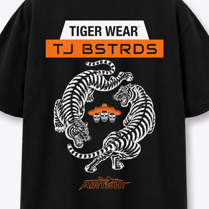 TJ Bastards x Tigerwear Tee, back print detail